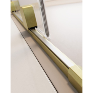 Radaway Furo Brushed Gold Walk-in nejudanti dušo sienelė, skaidrus stiklas 5 Radaway Furo Brushed Gold Walk-in nejudanti dušo sienelė, skaidrus stiklas 5