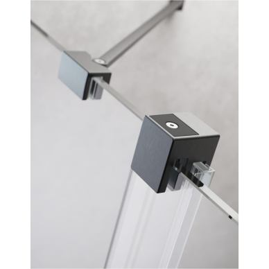 Radaway Furo Brushed GunMetal KDJ kampinė dušo kabina, skaidrus stiklas 4