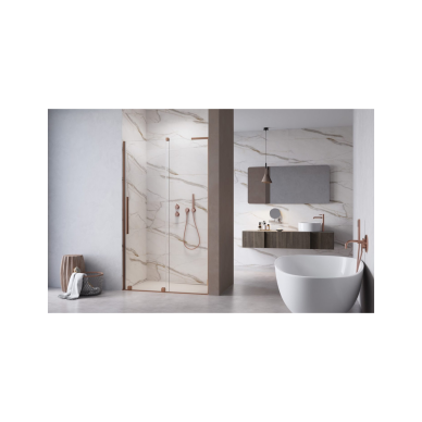 Radaway Furo SL Brushed Copper DWJ dušo durys, skaidrus stiklas 1