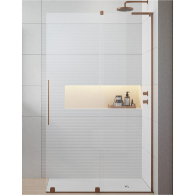 Radaway Furo SL Brushed Copper Walk-in dušo sienelė, skaidrus stiklas Radaway Furo SL Brushed Copper Walk-in dušo sienelė, skaidrus stiklas