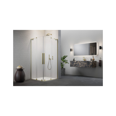 Radaway Furo SL Brushed Gold KDD kampinė dušo kabina 1 Radaway Furo SL Brushed Gold KDD kampinė dušo kabina 1