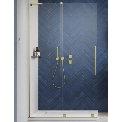 Radaway Furo SL Brushed Gold Walk-in dušo sienelė, skaidrus stiklas Radaway Furo SL Brushed Gold Walk-in dušo sienelė, skaidrus stiklas