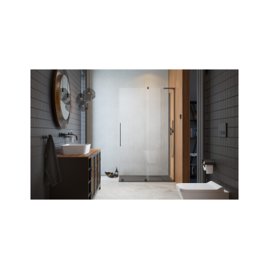 Radaway Furo SL Brushed GunMetal Walk-in dušo sienelė 1