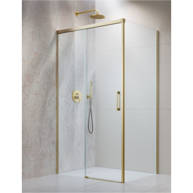 Radaway Idea Brushed Gold KDJ kampinė dušo kabina, skaidrus stiklas Radaway Idea Brushed Gold KDJ kampinė dušo kabina, skaidrus stiklas