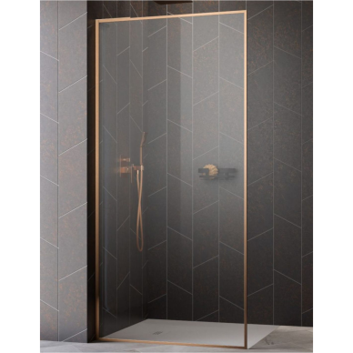 Radaway Modo F SL Brushed Copper II nejudanti dušo sienelė, skaidrus stiklas