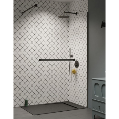 Radaway Modo New Brushed GunMetal II nejudanti dušo sienelė su pakaba, skaidrus stiklas