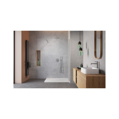 Radaway Modo New Brushed Nickel II nejudanti dušo sienelė, skaidrus stiklas 1 Radaway Modo New Brushed Nickel II nejudanti dušo sienelė, skaidrus stiklas 1
