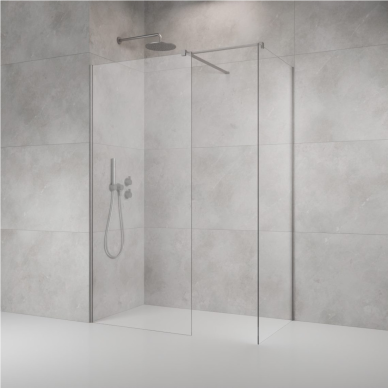 Radaway Modo X Brushed Nickel III nejudanti dušo sienelė, skaidrus stiklas Radaway Modo X Brushed Nickel III nejudanti dušo sienelė, skaidrus stiklas