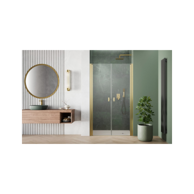 Radaway Nes Brushed Gold DWD I dušo durys, skaidrus stiklas 1