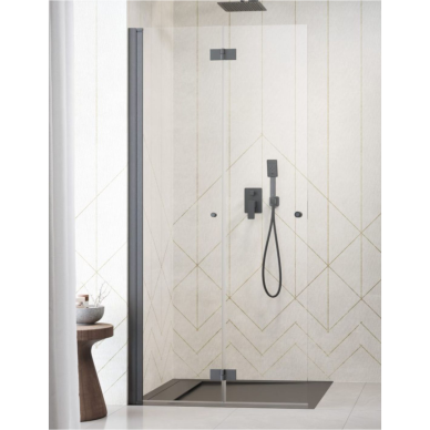 Radaway Nes Brushed Gun Metal Walk-in KDD B dušo kabina 1 Radaway Nes Brushed Gun Metal Walk-in KDD B dušo kabina 1