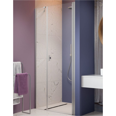 Radaway Nes Brushed Nickel DWS dušo durys, skaidrus stiklas Radaway Nes Brushed Nickel DWS dušo durys, skaidrus stiklas