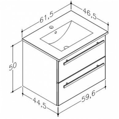 Raguvos Baldai apatinė spintelė Serena 60 su praustuvu 2 Raguvos Baldai apatinė spintelė Serena 60 su praustuvu 2