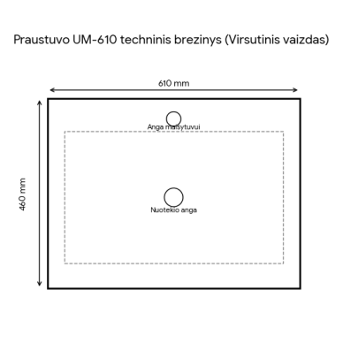 Raguvos baldų apatinės spintelės praustuvas Serena 61 cm (UM-610) 2 Raguvos baldų apatinės spintelės praustuvas Serena 61 cm (UM-610) 2