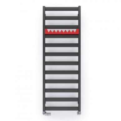 Rankšluosčių džiovintuvas Terma Vivo 91x50 cm RAL9005MATT su paslėptu laidu kairėje pusėje (BE GAMYKLINĖS PAKUOTĖS, SU SMULKIU DEFEKTU), NR. 11