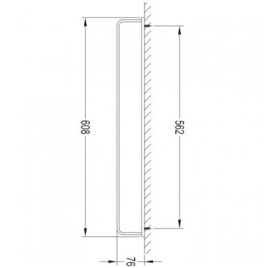 Rankšluosčių kabykla Darling DA70216BL 608 mm 1 Rankšluosčių kabykla Darling DA70216BL 608 mm 1