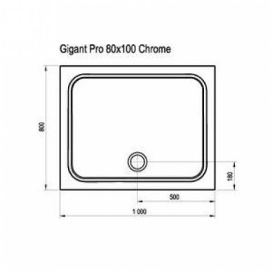 Ravak stačiakampis dušo padėklas Gigant Pro Chrome 1000x800 1