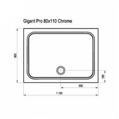 Ravak stačiakampis dušo padėklas Gigant Pro Chrome 1100x800 2