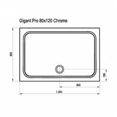 Ravak stačiakampis dušo padėklas Gigant Pro Chrome 1200x800