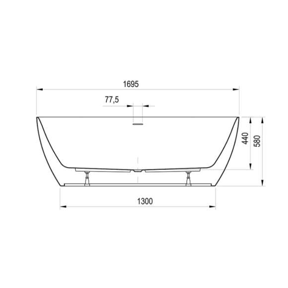 Ravak Freedom O Tec vonia, 1700x770 mm, akrilinė, laisvai pastatoma, pasirinkite spalvą 4