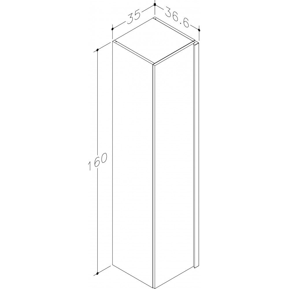RB Pures ūkinė spintelė 35 x 160 cm, pasirenkama spalva 2 RB Pures ūkinė spintelė 35 x 160 cm, pasirenkama spalva 2