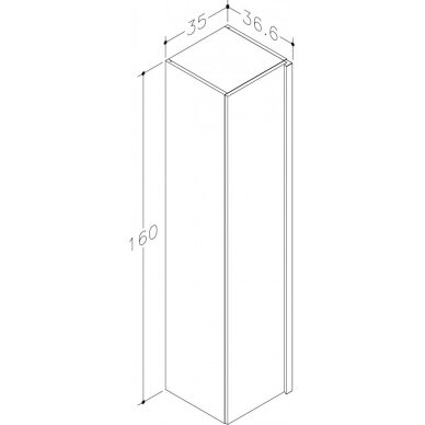 RB Pures ūkinė spintelė 35 x 160 cm, pasirenkama spalva 2 RB Pures ūkinė spintelė 35 x 160 cm, pasirenkama spalva 2