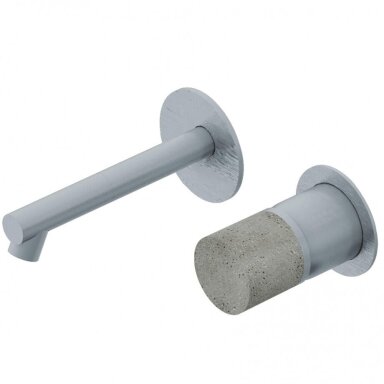 Ritmonio Diametro35 Inox Concrete praustuvo maišytuvas iš sienos su potinkine dalimi Ritmonio Diametro35 Inox Concrete praustuvo maišytuvas iš sienos su potinkine dalimi