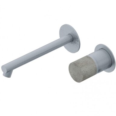 Ritmonio Diametro35 Inox Concrete praustuvo maišytuvas iš sienos su potinkine dalimi Ritmonio Diametro35 Inox Concrete praustuvo maišytuvas iš sienos su potinkine dalimi
