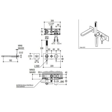 Ritmonio Tie PR34EB101 vonios maišytuvas