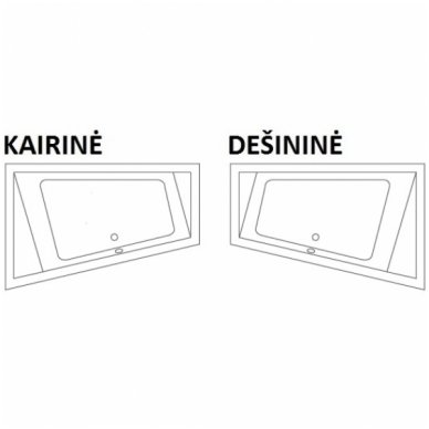Roth asimetrinė vonia Kubic Asymmetric 1600x1030 mm 3