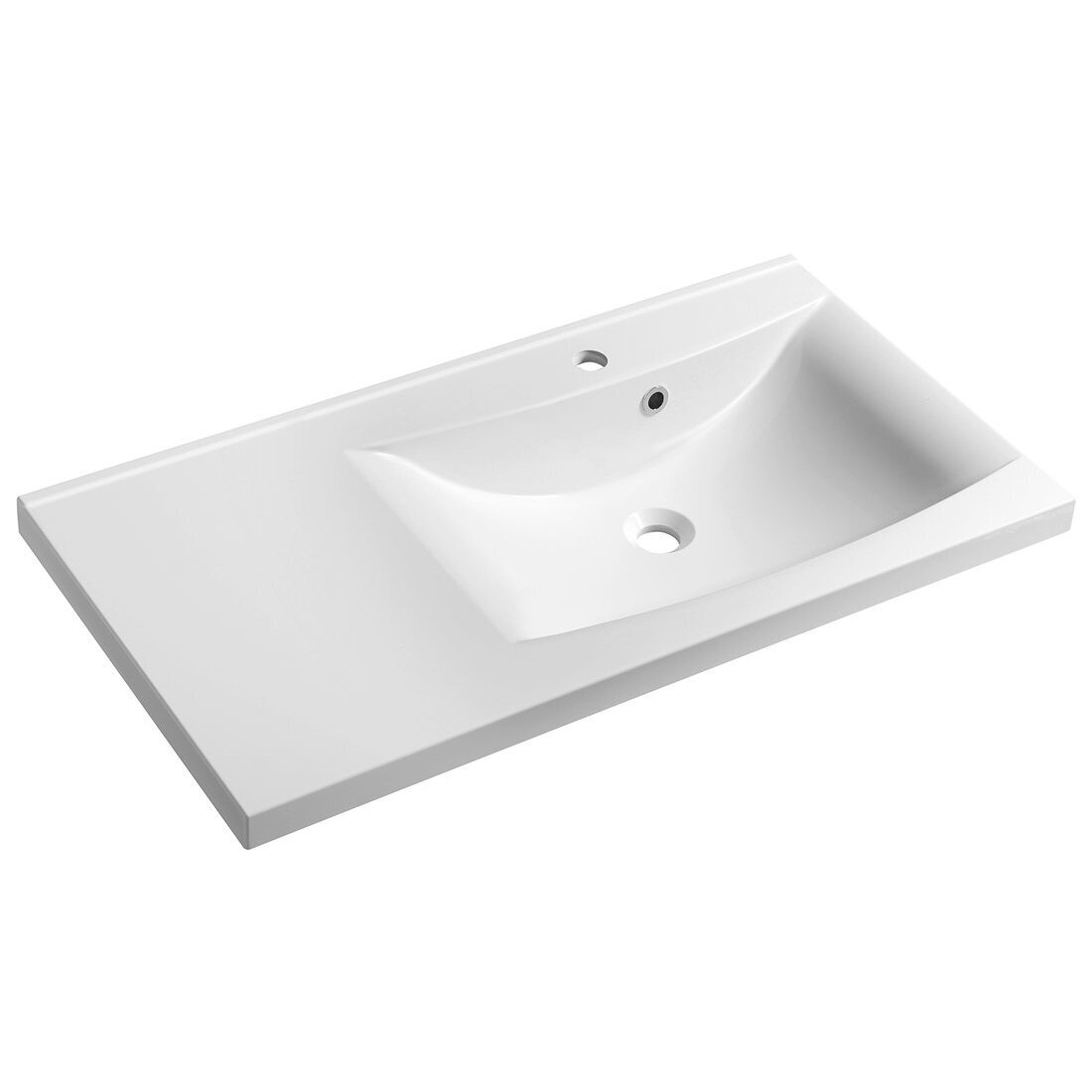 SAPHO WAVE spintelė su praustuvu 90 x 45 x 48 cm, baltos spalvos 1