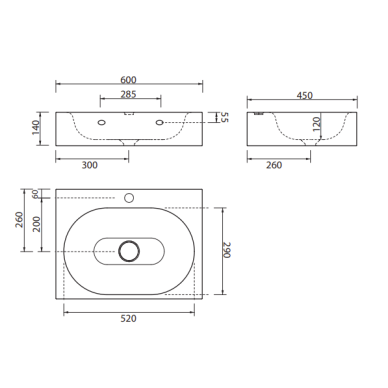 SDR keraminis praustuvas Massimo 60 2 SDR keraminis praustuvas Massimo 60 2
