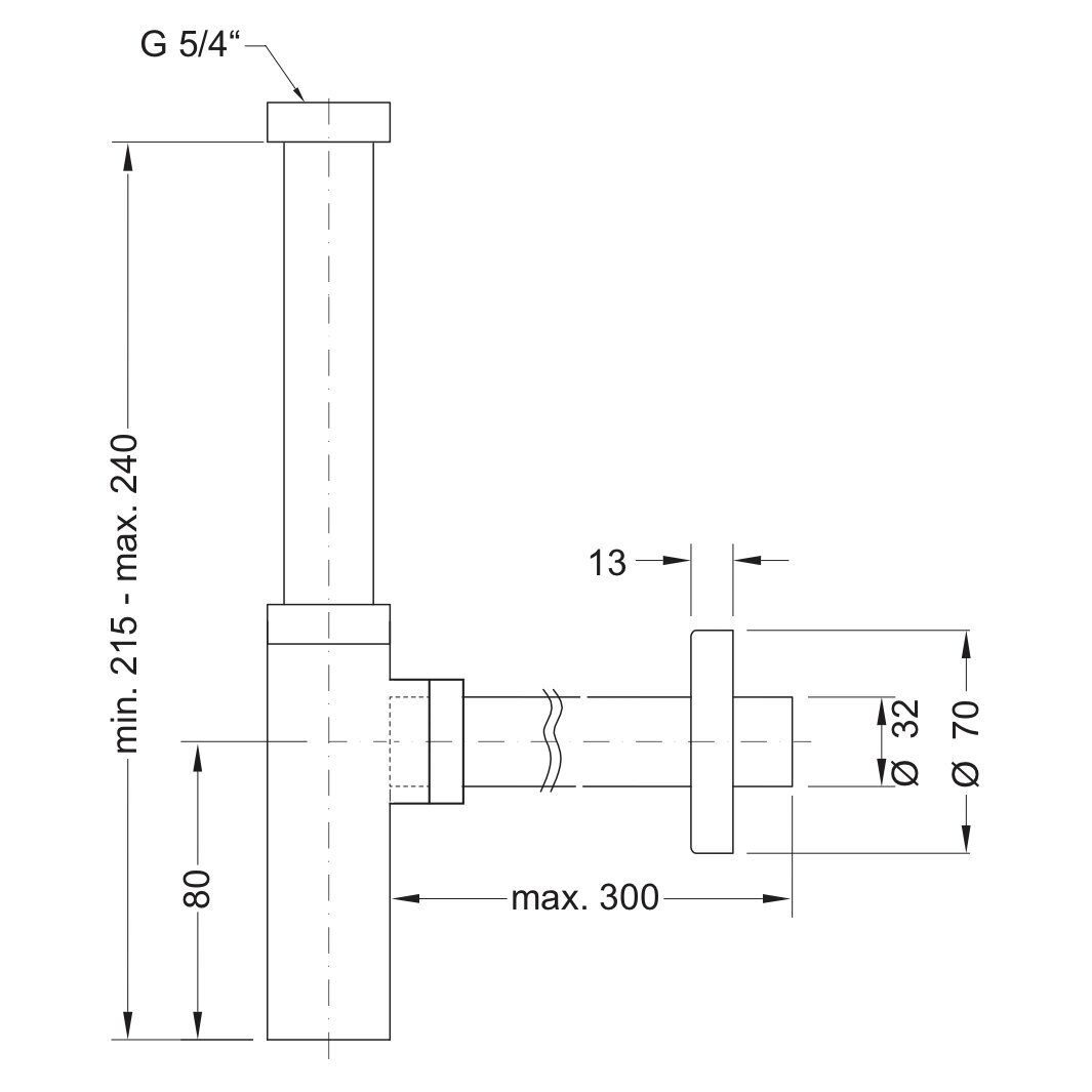 Sifonas praustuvui Sanela Design, Ø32mm, nerūdijančio plieno, matinis 1 Sifonas praustuvui Sanela Design, Ø32mm, nerūdijančio plieno, matinis 1