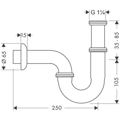 Sifonas praustuvui Hansgrohe Sifonas praustuvui Hansgrohe