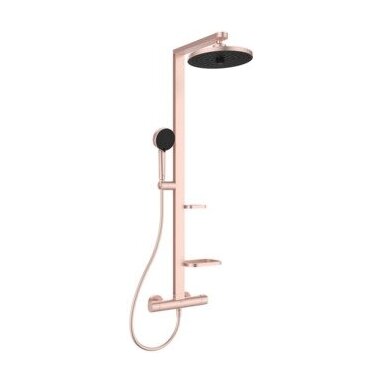 Sistema dušo Ideal Standard Alu+, termostatinis maišytuvas, 2 funkcijų lietaus galva 260, rankinis dušas 100, žarna, muilinė, lentynėlė, spalva - Rose Sistema dušo Ideal Standard Alu+, termostatinis maišytuvas, 2 funkcijų lietaus galva 260, rankinis dušas 100, žarna, muilinė, lentynėlė, spalva - Rose