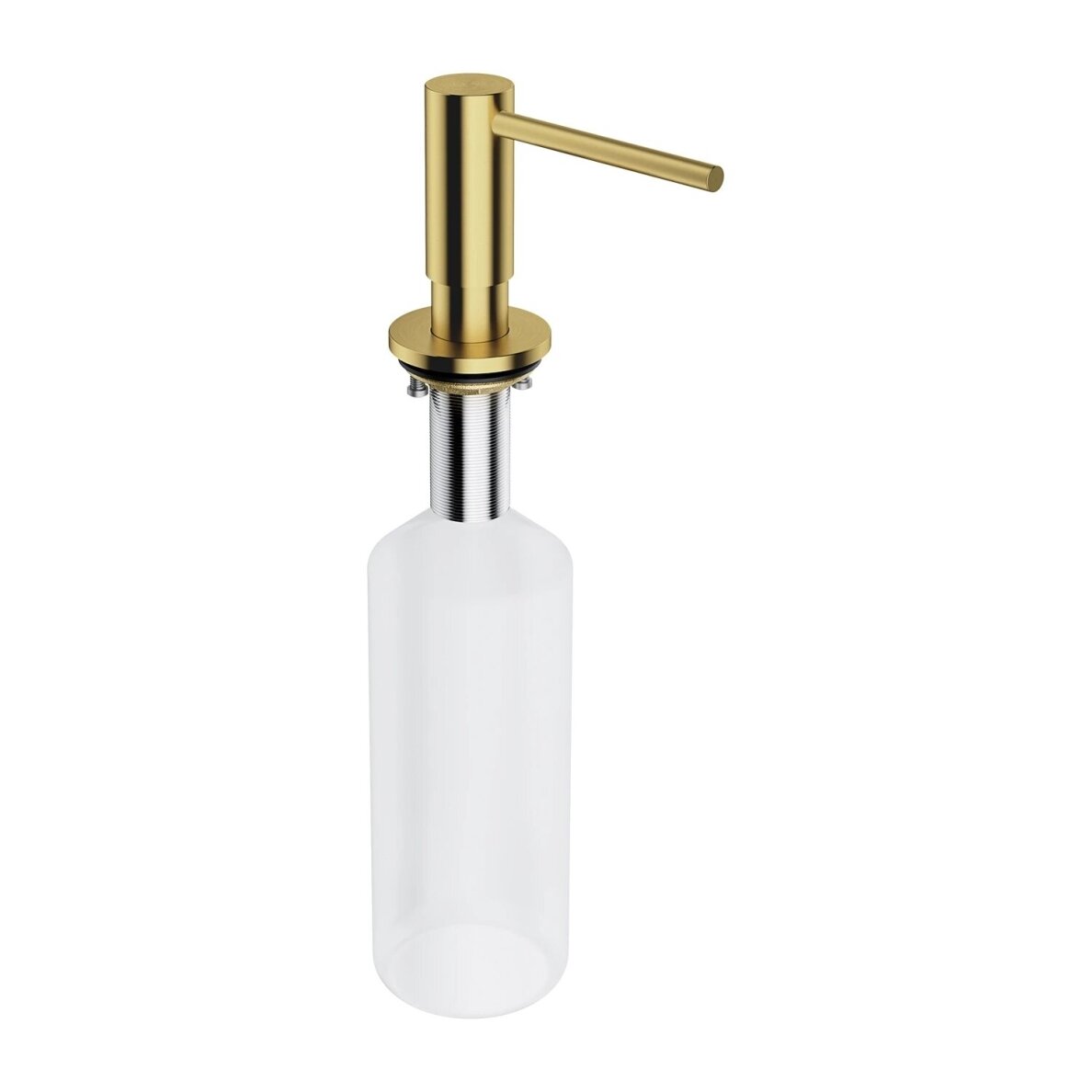 Šlifuoto žalvario spalvos dozatorius Omnires Modern Project 500 ml 2