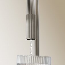 Nikelio spalvos maišytuvas virtuvės plautuvei su jungtimi vandens filtravimo sistemai Omnires Switch