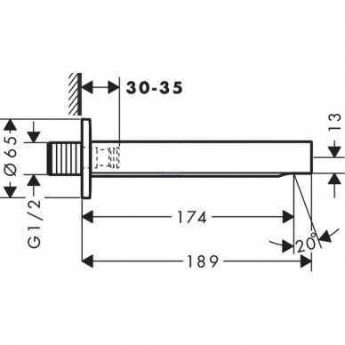 Snapas voniai Hansgrohe Finoris 1 Snapas voniai Hansgrohe Finoris 1
