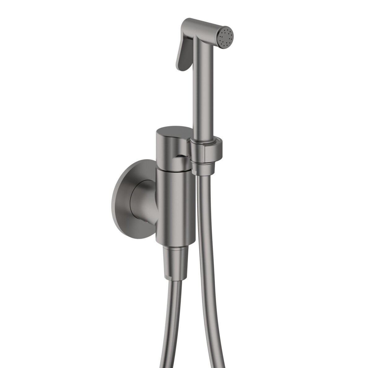 Brushed nickel spalvos potinkinis bidette dušelio komplektas Teorema