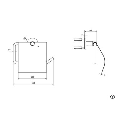 Soft brass spalvos tualetinio popieriaus laikiklis su dangteliu Teorema ABT Soft brass spalvos tualetinio popieriaus laikiklis su dangteliu Teorema ABT