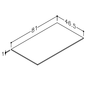 Stalviršis apatinei spintelei Kame HPL compact, 80 cm, spalvų pasirinkimas 1