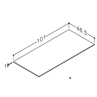 Stalviršis apatinei spintelei Kame HPL compact, 100 cm, spalvų pasirinkimas 3