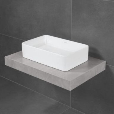 Stačiakampis pastatomas ant stalviršio praustuvas Villeroy&Boch Collaro 56x36cm su C+ danga Stačiakampis pastatomas ant stalviršio praustuvas Villeroy&Boch Collaro 56x36cm su C+ danga
