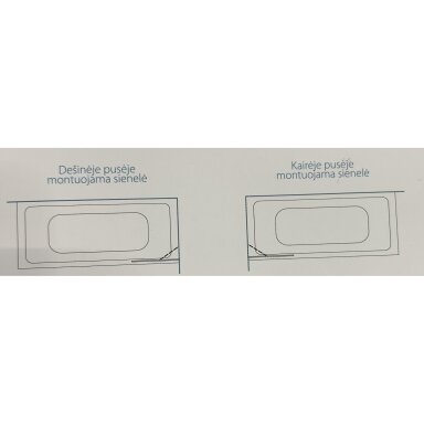 Brasta Glass vonios sienelė Mija, juodas profilis Brasta Glass vonios sienelė Mija, juodas profilis