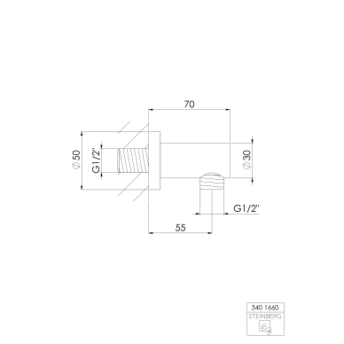 Stainberg 340 dušo išvadas su laikikliu 2 Stainberg 340 dušo išvadas su laikikliu 2