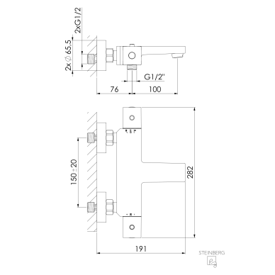 Steinberg 342 termostatinis maišytuvas voniai 4