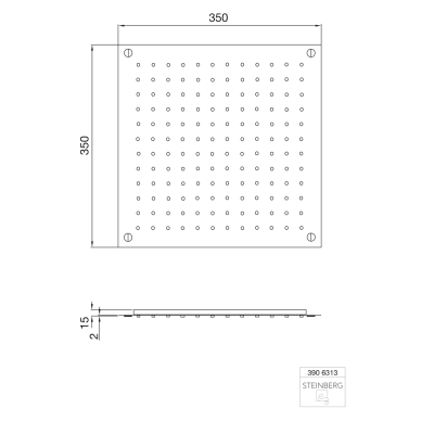 Steinberg 390 Relax rain dušo galva 350x350 mm 3 Steinberg 390 Relax rain dušo galva 350x350 mm 3