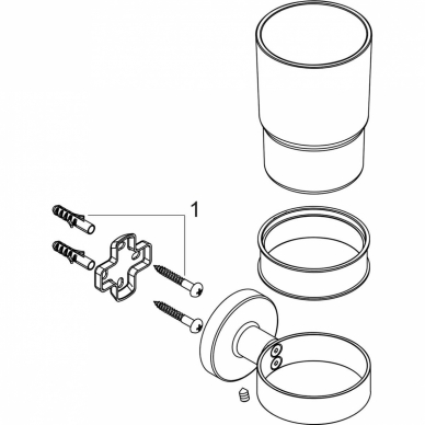 Stiklinė dantų šepetėliams Hansgrohe Logis Universal 2