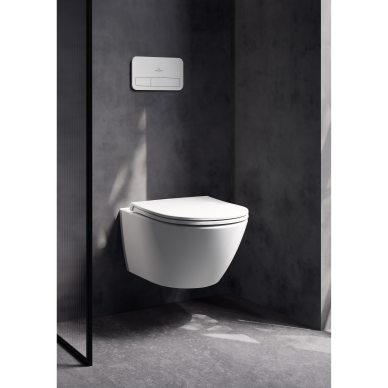 Villeroy & Boch Subway 3.0 pakabinamo unitazo komplektas, baltas matinis su C+ danga 2 Villeroy & Boch Subway 3.0 pakabinamo unitazo komplektas, baltas matinis su C+ danga 2