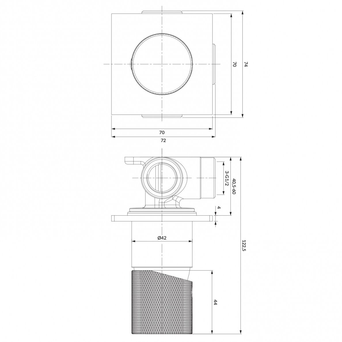 Dušo maišytuvas Omnires Contour CT8045CR 1
