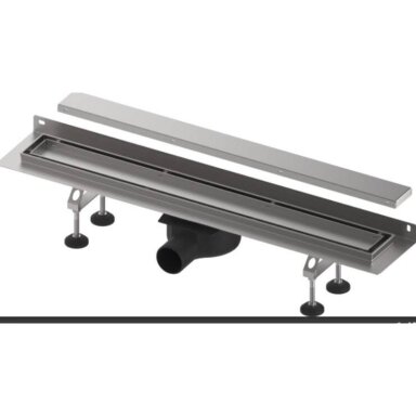 TECElinus dušo latako komplektas su dvipusėmis grotelėmis steel/plate , su užlenktu flanšu 600mm TECElinus dušo latako komplektas su dvipusėmis grotelėmis steel/plate , su užlenktu flanšu 600mm